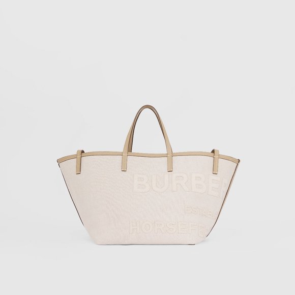 Burberry Beach Tote Monogram E-Canvas Mini at 1stDibs